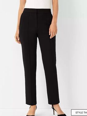 Ann Taylor Black Straight-Leg Dress Pants